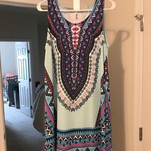 Multi colored pink blush maternity dress